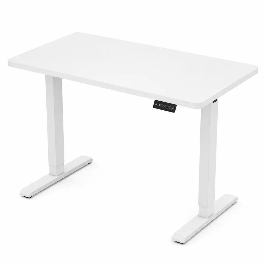 Bureau réglable en hauteur en métal Blanc 120x60 cm
