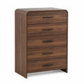 Commode en bois de noyer avec 5 tiroirs