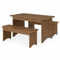 Ensemble de table en bois avec bancs
