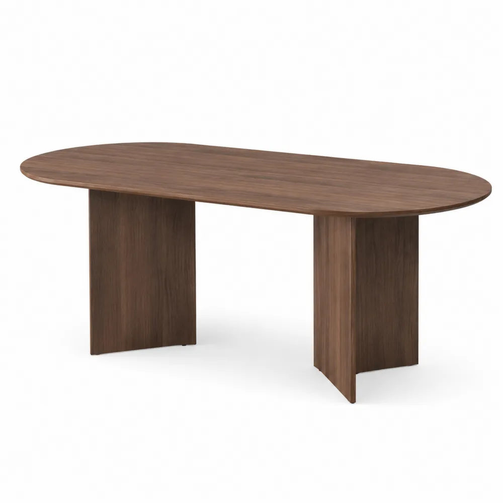 Table à manger ovale en bois de chêne