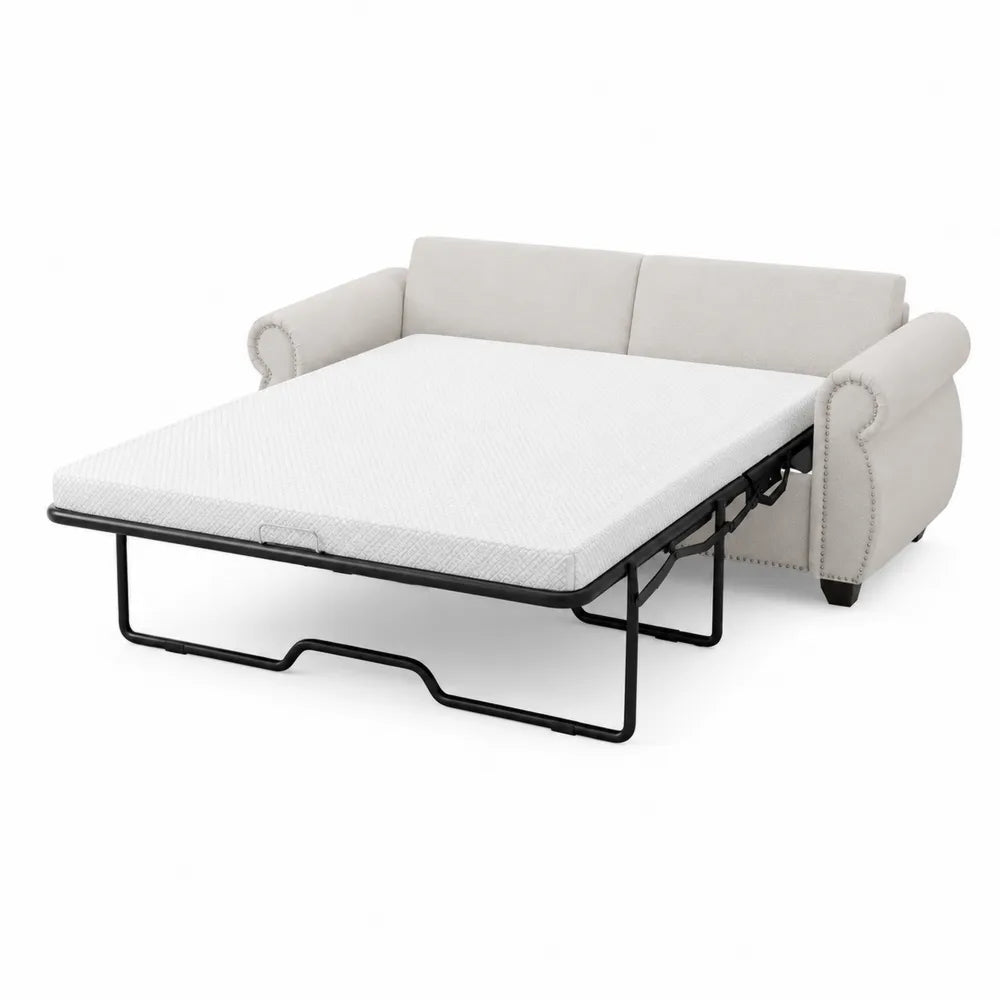 Canapé-lit en métal avec matelas intégré 190x140 cm